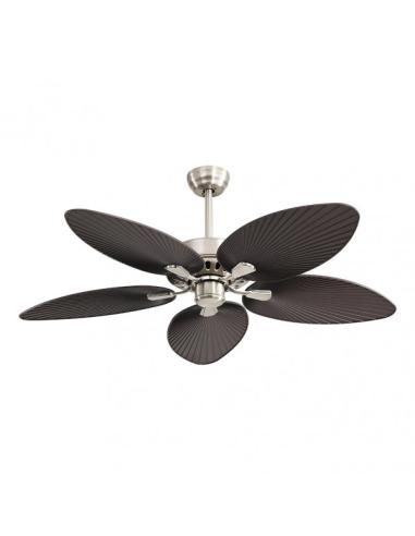 Ventilador  Dc Borasco 24w Niq/marron 5 Asp.6 Vel 132d 2950lm Remoto.memor.y Temp.3000-4000-6000k