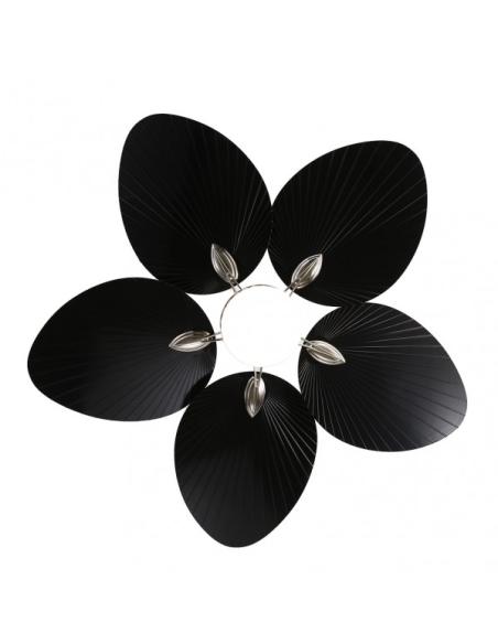 Ventilador  Dc Chaw 24w 2950lm Niquel/negro 5asp.6vel.132d  C/remoto, Memoria Y Temp.3000-4000-6000k