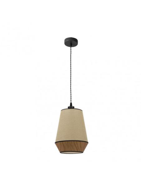 Colgante Campana 1xe27 Saco/marron Regx30x30 Cm