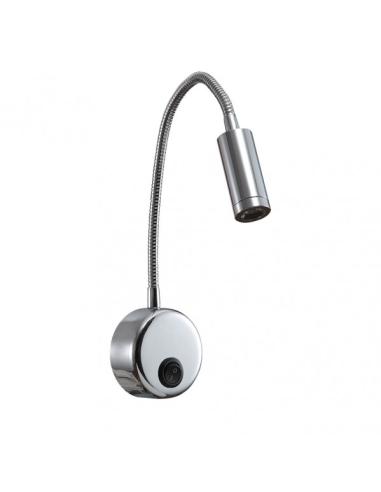 Aplique 3w 4000k 285lm Edgar Cromo 40x7x19 Cm C/interruptor, Articulable Y Orientable