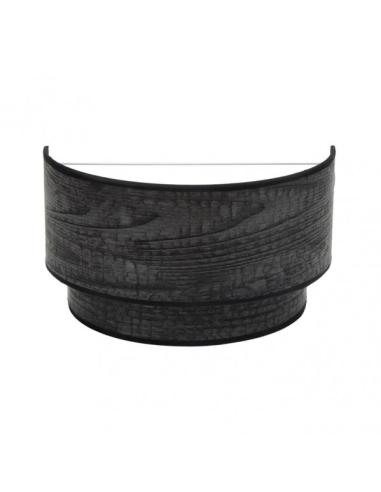 Aplique Doble Smile 1xe27 Madera Negra 17x30x15 Cm