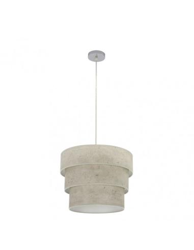 Colgante Triple Smile 1xe27 Cromo/cemento Gris Regx40x40 Cm