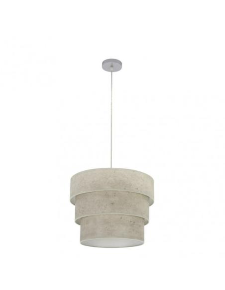 Colgante Triple Smile 1xe27 Cromo/cemento Gris Regx40x40 Cm