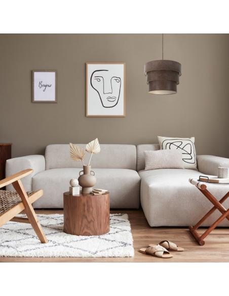 Colgante Triple Smile 3xe27 Marron/oxido Regx50x50 Cm