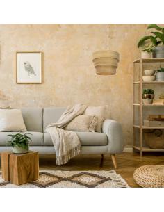 Colgante Triple Smile 3xe27 Marron/madera Clara Regx50x50 Cm 2