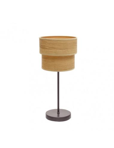 Sobremesa Doble Smile 1xe14 Marron/madera Clara 44x18x18 Cm