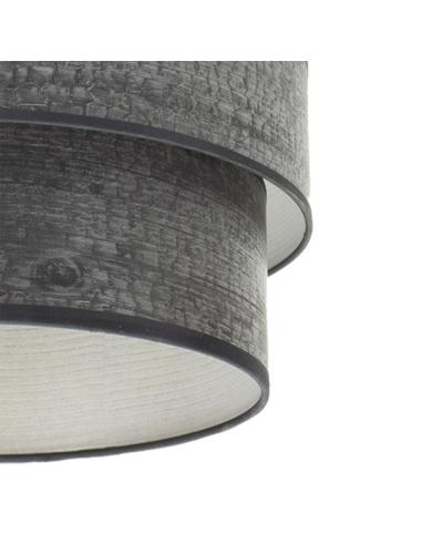Pantalla Colgante Triple Smile E27 Madera Negra 40dx20dx26h