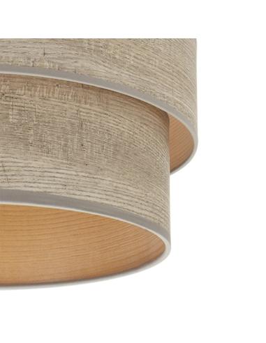 Pantalla Colgante Triple Smile E27 Madera Gris 40dx20dx26h