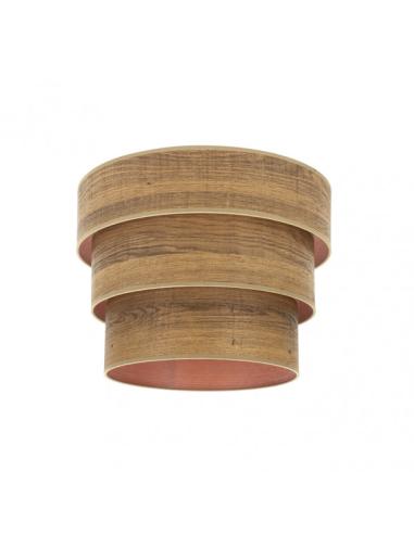 Pantalla Colgante Triple Smile E27 Madera Oscura 40dx20dx26h
