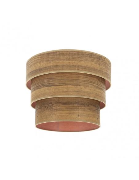 Pantalla Colgante Triple Smile E27 Madera Oscura 40dx20dx26h
