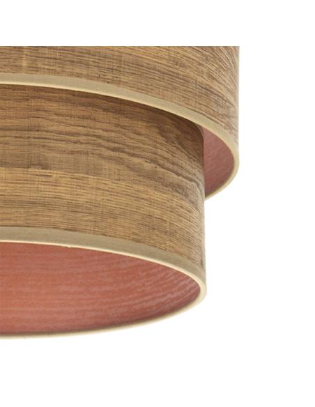 Pantalla Colgante Triple Smile E27 Madera Oscura 40dx20dx26h