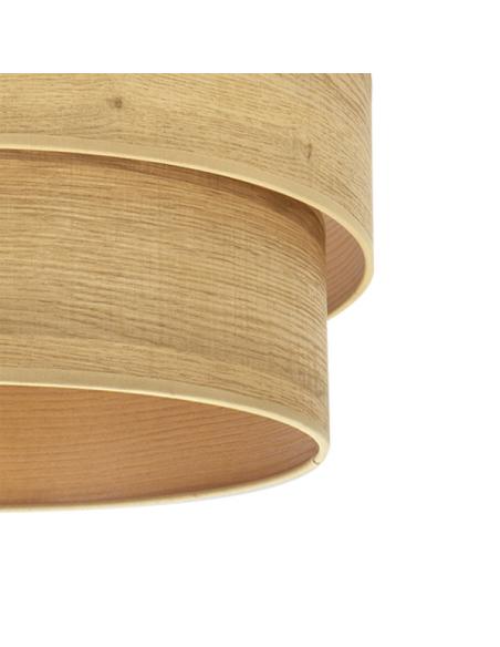 Pantalla Colgante Triple Smile E27 Madera Clara 40dx20dx26h