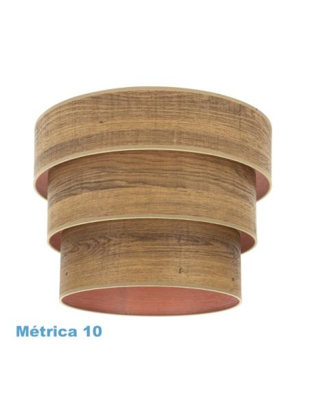 Pantalla Colgante Triple Smile M10 Madera Oscura 50dx40dx28h