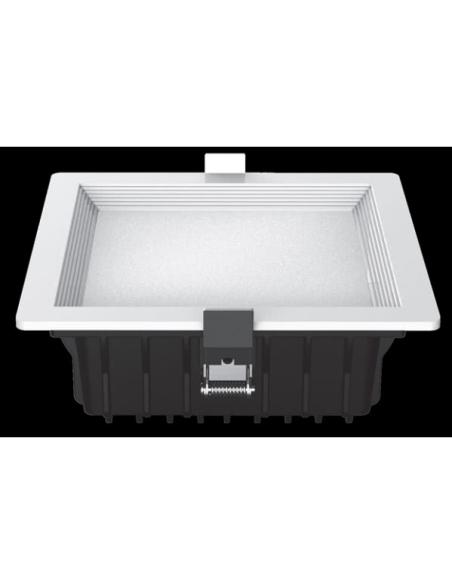 Downlight Led Intego Pro Cuadrado 26w 1490lm 7x18x18 Cm Blanco 6400k Corte 15,5x15,5 Cm