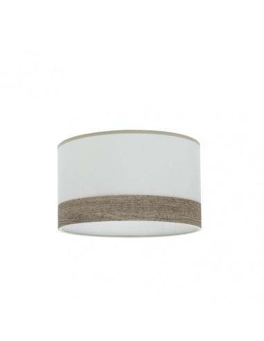 Pantalla Pie Salon Cloe E27 Blanca/madera-gris 40dx40dx20h