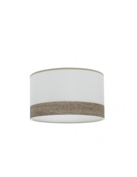 Pantalla Pie Salon Cloe E27 Blanca/madera-gris 40dx40dx20h