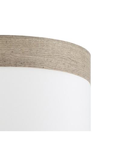 Pantalla Pie Salon Cloe E27 Blanca/madera-gris 40dx40dx20h