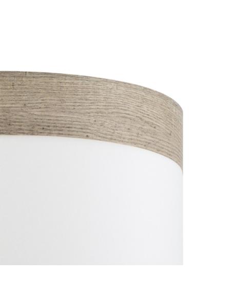 Pantalla Pie Salon Cloe E27 Blanca/madera-gris 40dx40dx20h