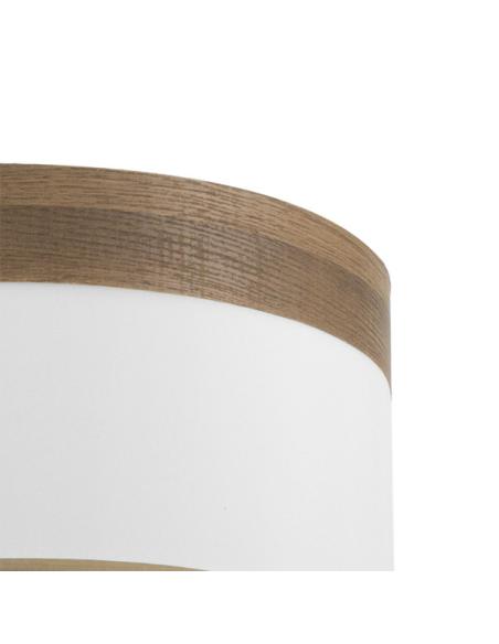 Pantalla Pie Salon Cloe E27 Blanca/madera-oscura  40dx40dx20h
