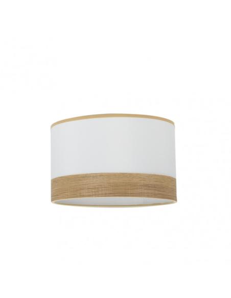 Pantalla Pie Salon Cloe E27 Blanca/madera-clara 40dx40dx20h