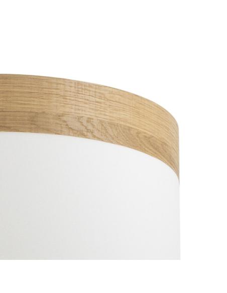 Pantalla Pie Salon Cloe E27 Blanca/madera-clara 40dx40dx20h