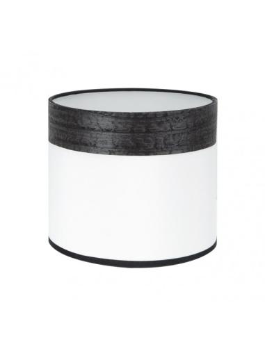 Pantalla Sobremesa Cloe E14 Blanca/madera-negra 17dx17dx14h