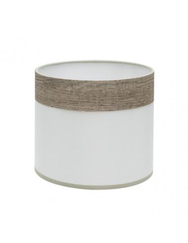 Pantalla Sobremesa Cloe E14 Blanca/madera-gris 17dx17dx14h