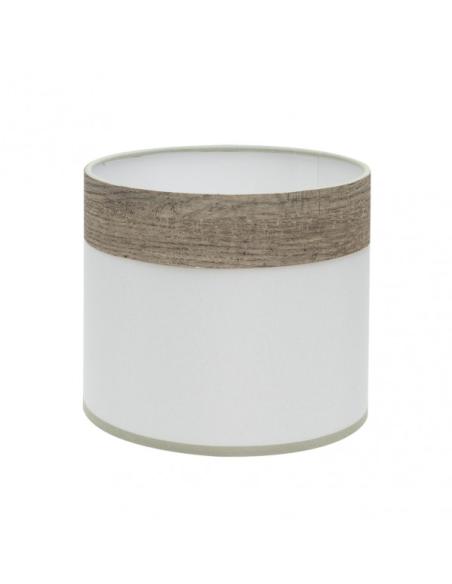 Pantalla Sobremesa Cloe E14 Blanca/madera-gris 17dx17dx14h