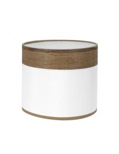 Pantalla Sobremesa Cloe E14 Blanca/madera-oscura  17dx17dx14h