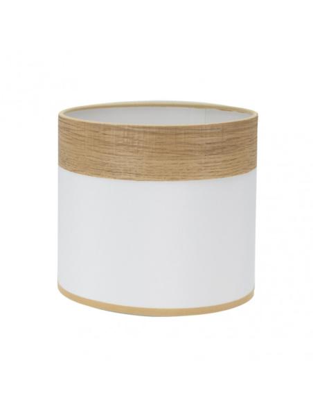 Pantalla Sobremesa Cloe E14 Blanca/madera-clara 17dx17dx14h