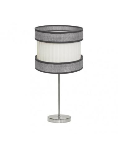 Sobremesa Alto Home 1xe27 Niquel/gris-beis 61x30x30 Cm