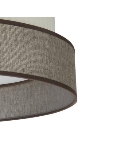 Pantalla Colg./pie Salon Home E27 Marron-beis 40dx40dx24h