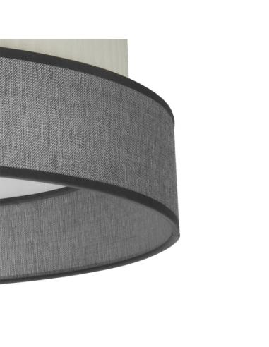 Pantalla Colg./pie Salon Home E27 Gris-beis 40dx40dx24h