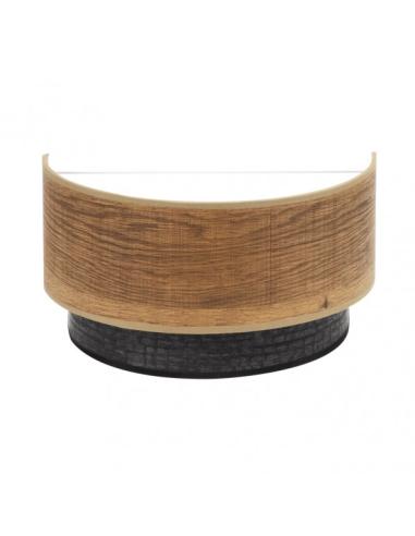 Aplique Colet 1xe27 Negro/madera Oscura 17x30x15 Cm