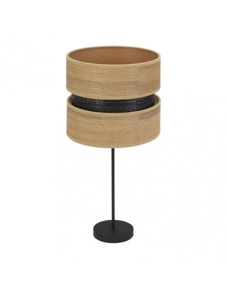 Sobremesa Alto Colet 1xe27 Negro/madera Clara 61x30x30 Cm