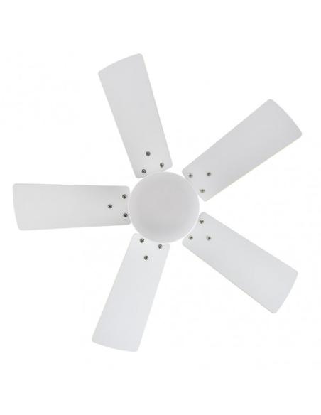 Ventilador Dc Marta 36w Blanco 5 Aspas Rev.  Blanco/haya  41x76d 3060lm C/ Remoto , Memoria Y Temporizador 3000k,4000k,6000k