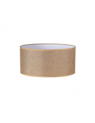 Pantalla Cilindrica Jin E27 Marron 40Dx40dx21h Cm  Tejido Saco-yute