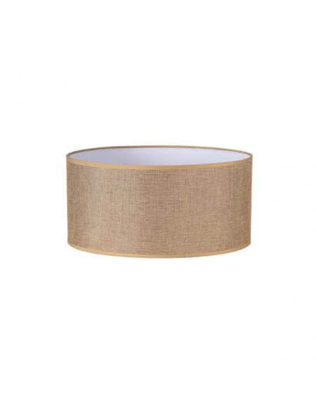 Pantalla Cilindrica Jin E27 Marron 40Dx40dx21h Cm  Tejido Saco-yute