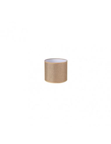 Pantalla Cilindrica Jin Pinza Marron 14Dx14dx13h Cm  Tejido Saco-yute