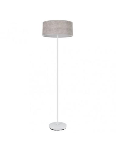 Pie Salon Jerte 1xe27  Blanco/cemento Gris 165x40x40 Cm