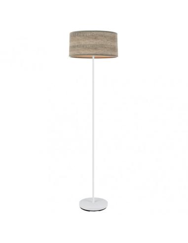 Pie Salon Jerte 1xe27  Blanco/madera Gris 165x40x40 Cm