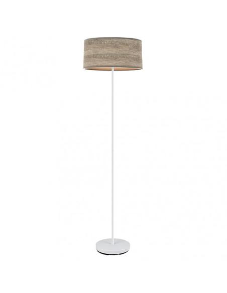 Pie Salon Jerte 1xe27  Blanco/madera Gris 165x40x40 Cm