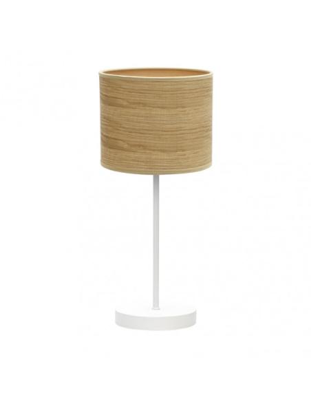 Sobremesa Jerte 1xe14  Blanco/madera Clara 42x17x17 Cm