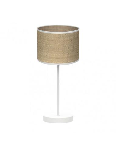 Sobremesa Jerte 1xe14  Blanco/natural 42x17x17 Cm