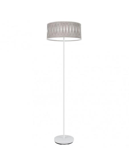 Pie Salon Piron 1xe27 Blanco/cemento Gris 165x40x40 Cm