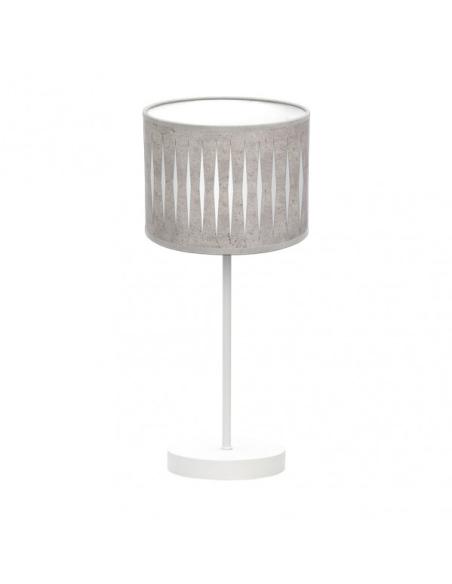 Sobremesa Piron 1xe14 Blanco/cemento Gris 42x17x17 Cm