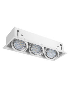 Foco Kardan Cesar Empotrar 3xr111 Blanco 17,2x48 Bombillas No Incluidas
