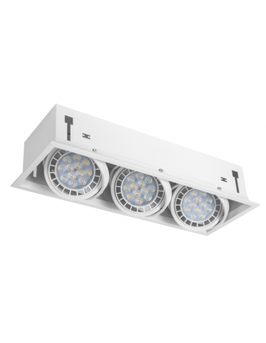 Foco Kardan Cesar Empotrar 3xr111 Blanco 17,2x48 Bombillas No Incluidas