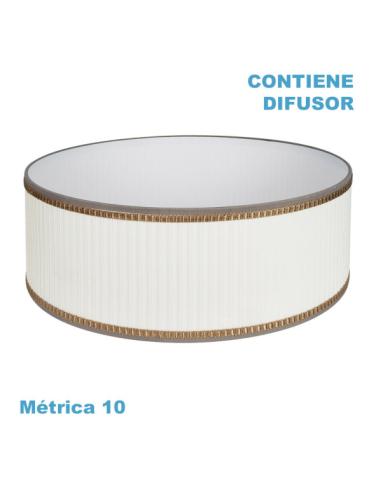 Pantalla Colgante Soprano M10 Beis 60dx60dx23h Difusor Incluido