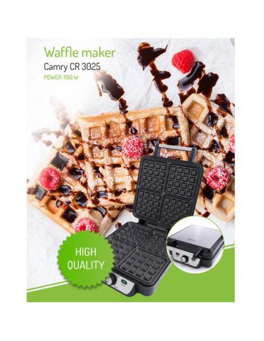 Walfrera 1500w C/termostato Para 4 Gofres Luz On/of Antiadherente Facil Limpieza